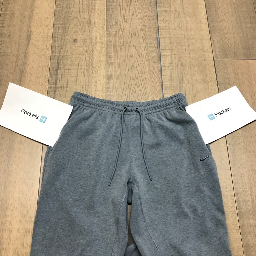 Nike Joggers Pants Mens Size M Gray Fleece Dri-Fit Gym Run Athletic Primary UV - Picture 5 of 12